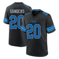 D.Lions #20 Barry Sanders Player Black Alternate Home Game Kdoa Stitched Jerseys