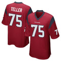 H.Texans #75 Wyatt Teller Player Red Home Game Kdoa Stitched Jerseys