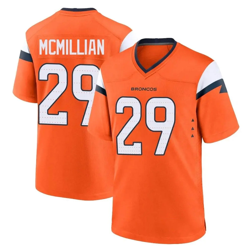 D.Broncos #29 Ja'Quan McMillian Player Orange Home Game Kdoa Stitched Jerseys