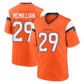 D.Broncos #29 Ja'Quan McMillian Player Orange Home Game Kdoa Stitched Jerseys