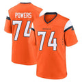 D.Broncos #74 Ben Powers Player Orange Home Game Kdoa Stitched Jerseys