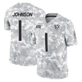 C.Bears #1 Jaylon Johnson Player Arctic Camo Salute to Service Limited Kdoa Stitched Jerseys