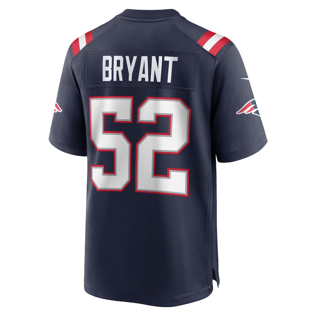 Kdoa NE.Patriots #52 Marcus Bryant Navy Team Game Jersey