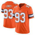 D.Broncos #93 D.J. Jones Player Orange Vapor Untouchable Limited Home Game Kdoa Stitched Jerseys