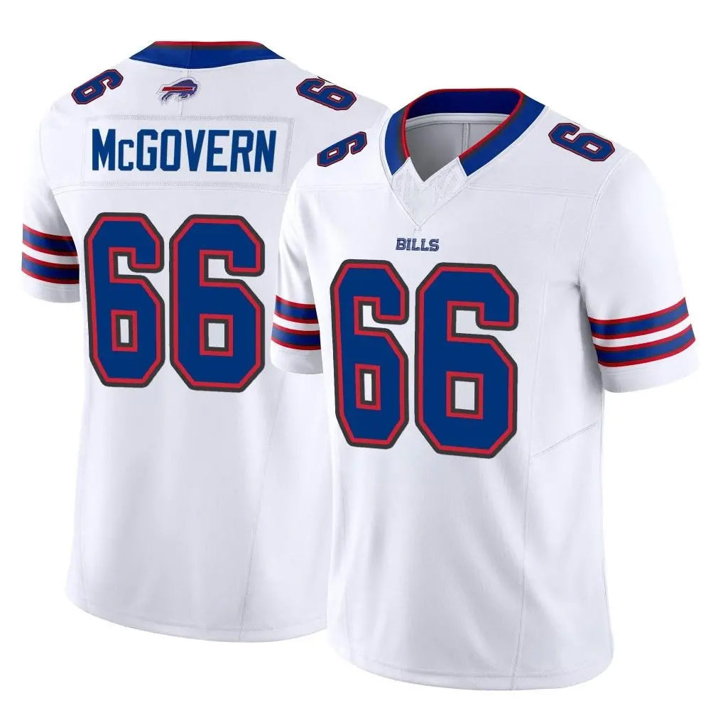 B.Bills #66 Connor McGovern Player White Vapor F.U.S.E. Jersey Limited Home Game Kdoa Stitched Jerseys