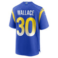 Kdoa LA.Rams #30 Josh Wallace Royal Game Jersey