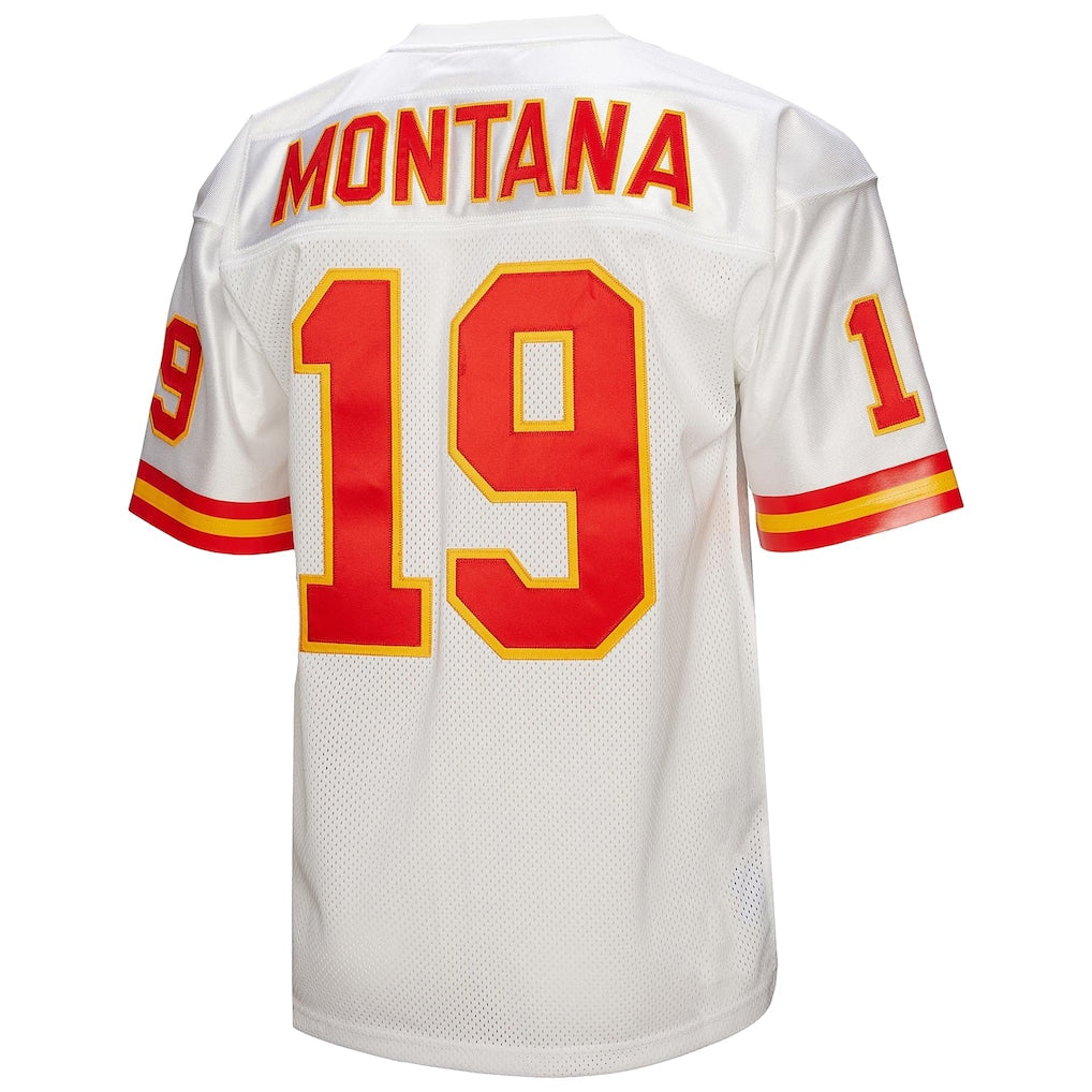 Kdoa KC.Chiefs #19 Joe Montana 1994 Mitchell & Ness White Authentic Throwback Retired Player Jersey