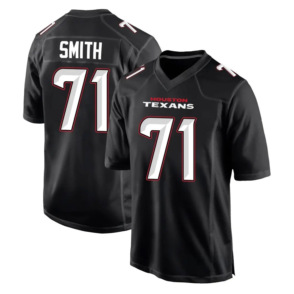 H.Texans #71 Braden Smith Player Carbon Black Fashion Home Game Kdoa Stitched Jerseys