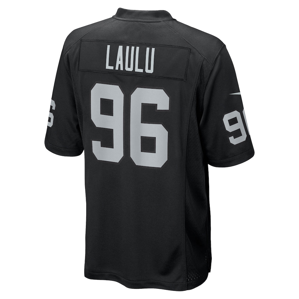 Kdoa LV.Raiders #96 Jonah Laulu Black Team Game Jersey