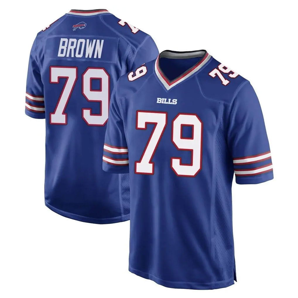 B.Bills #79 Spencer Brown Player Royal Home Game Kdoa Stitched Jerseys