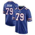 B.Bills #79 Spencer Brown Player Royal Home Game Kdoa Stitched Jerseys