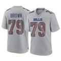 B.Bills #79 Spencer Brown Player Gray Home Game Kdoa Stitched Jerseys