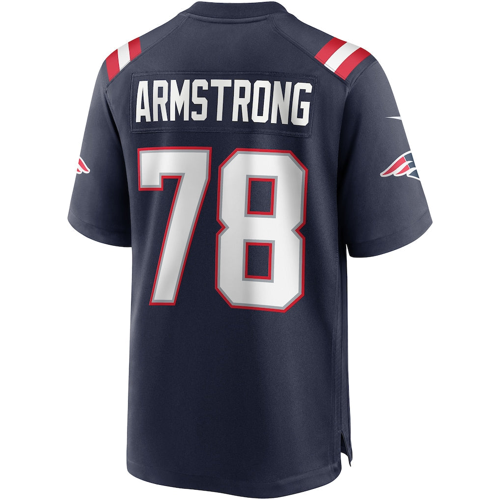 Kdoa NE.Patriots #78 Bruce Armstrong Navy Game Retired Player Jersey