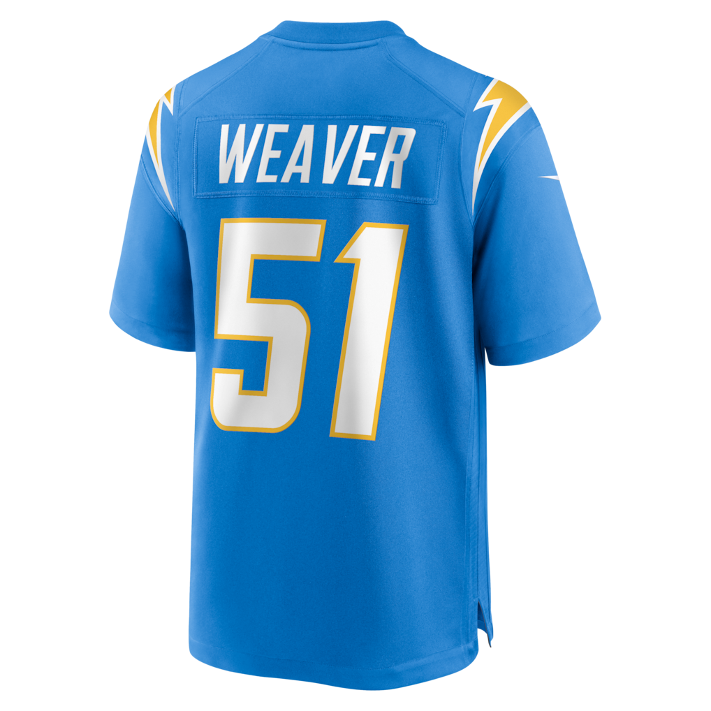 Kdoa LA.Chargers #51 Rashad Weaver Powder Blue Team Game Jersey