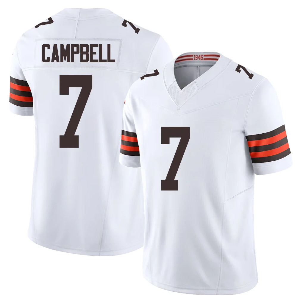 C.Browns #7 Tyson Campbell Player White Vapor F.U.S.E. Limited Home Game Kdoa Stitched Jerseys