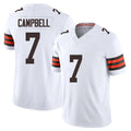 C.Browns #7 Tyson Campbell Player White Vapor F.U.S.E. Limited Home Game Kdoa Stitched Jerseys