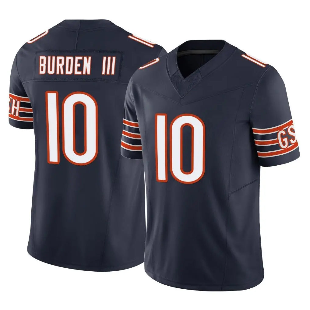 C.Bears #10 Luther Burden III Player Navy Vapor F.U.S.E. Limited Home Game Kdoa Stitched Jerseys