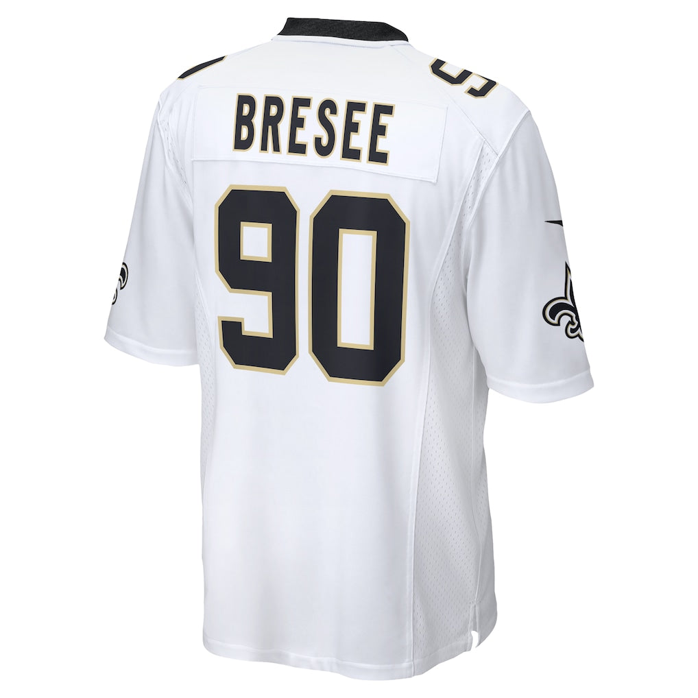 Kdoa NO.Saints #90 Bryan Bresee White Game Jersey
