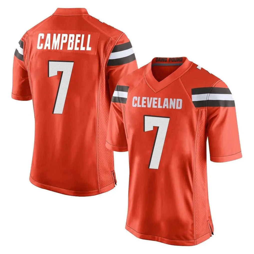 C.Browns #7 Tyson Campbell Player Orange Home Game Kdoa Stitched Jerseys