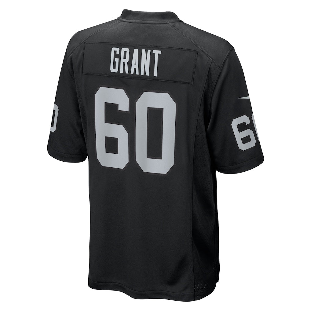 Kdoa LV.Raiders #60 Charles Grant Black Team Game Jersey