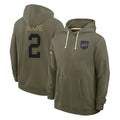 B.Bills #2 DJ Moore Player Olive 2025 Salute to Service Hoodies Kdoa Stitched Jerseys