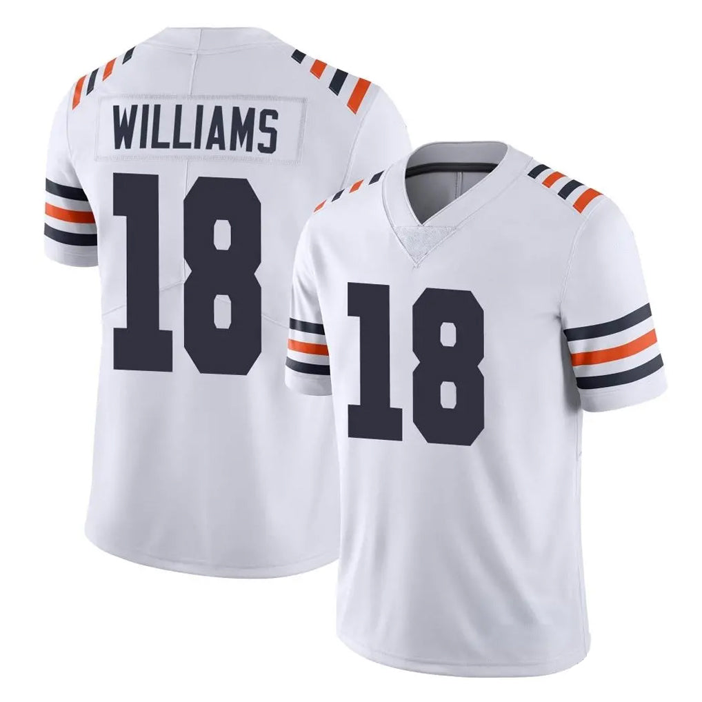 C.Bears #18 Caleb Williams Player White Classic Vapor Limited Home Game Kdoa Stitched Jerseys
