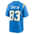 Kdoa LA.Chargers #83 Tyler Conklin Powder Blue Team Game Jersey