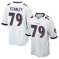 B.Ravens #79 Ronnie Stanley Player White Alternate Home Game Kdoa Stitched Jerseys