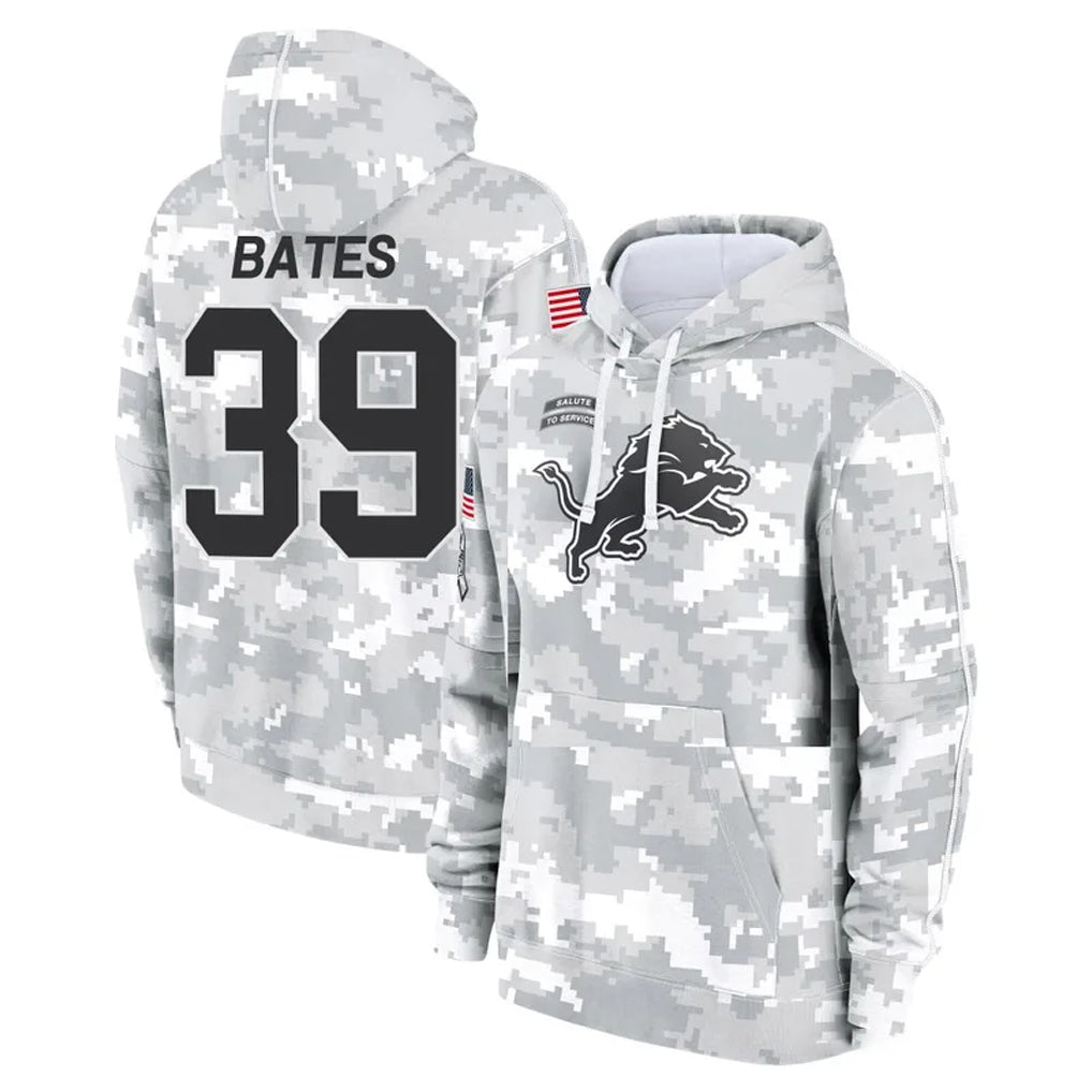 D.Lions #39 Jake Bates Player Arctic Camo Salute to Service Hoodies Limited Game Kdoa Stitched Jerseys