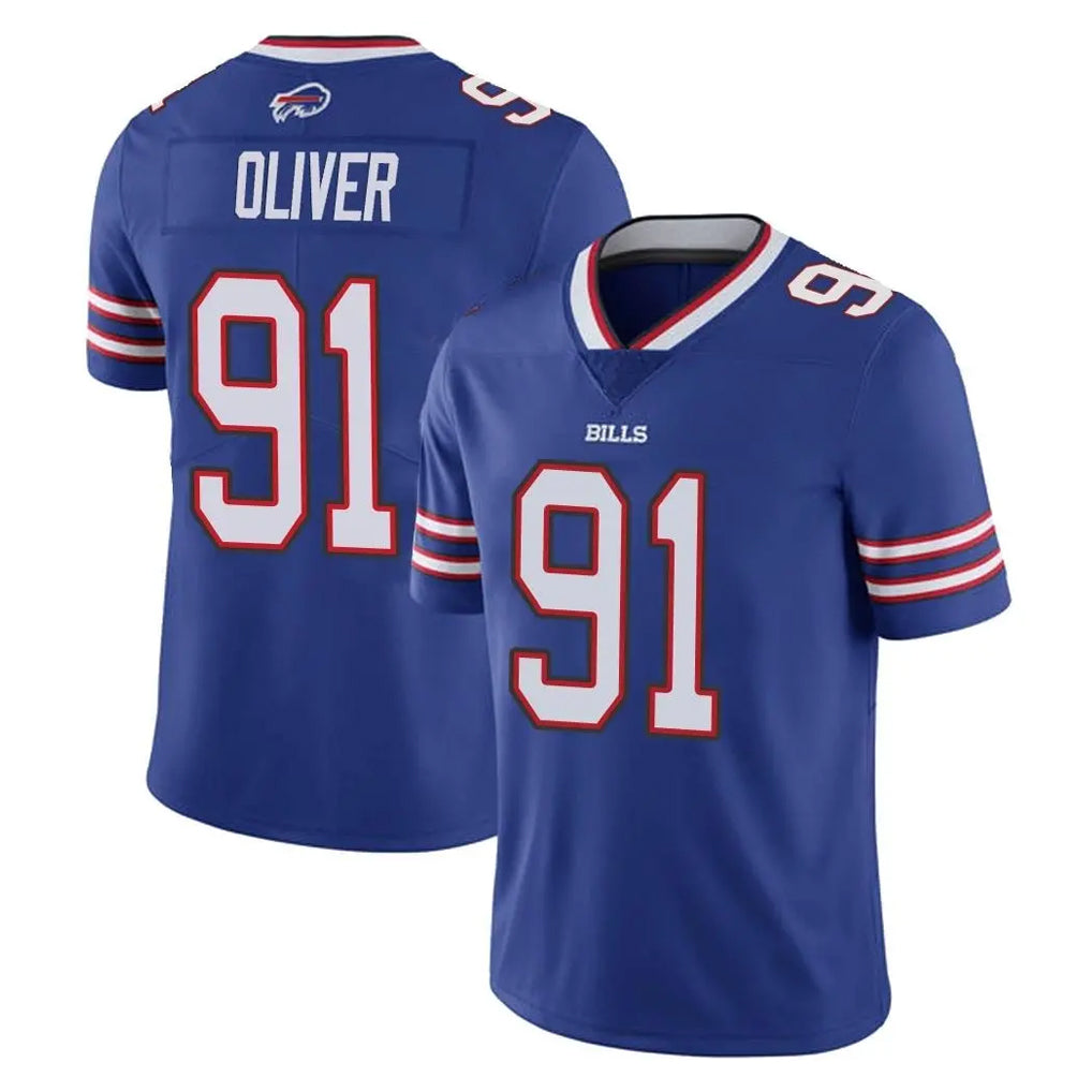 B.Bills #91 Ed Oliver Player Royal Vapor Untouchable Limited Kdoa Stitched Jerseys