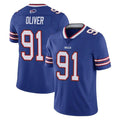 B.Bills #91 Ed Oliver Player Royal Vapor Untouchable Limited Kdoa Stitched Jerseys
