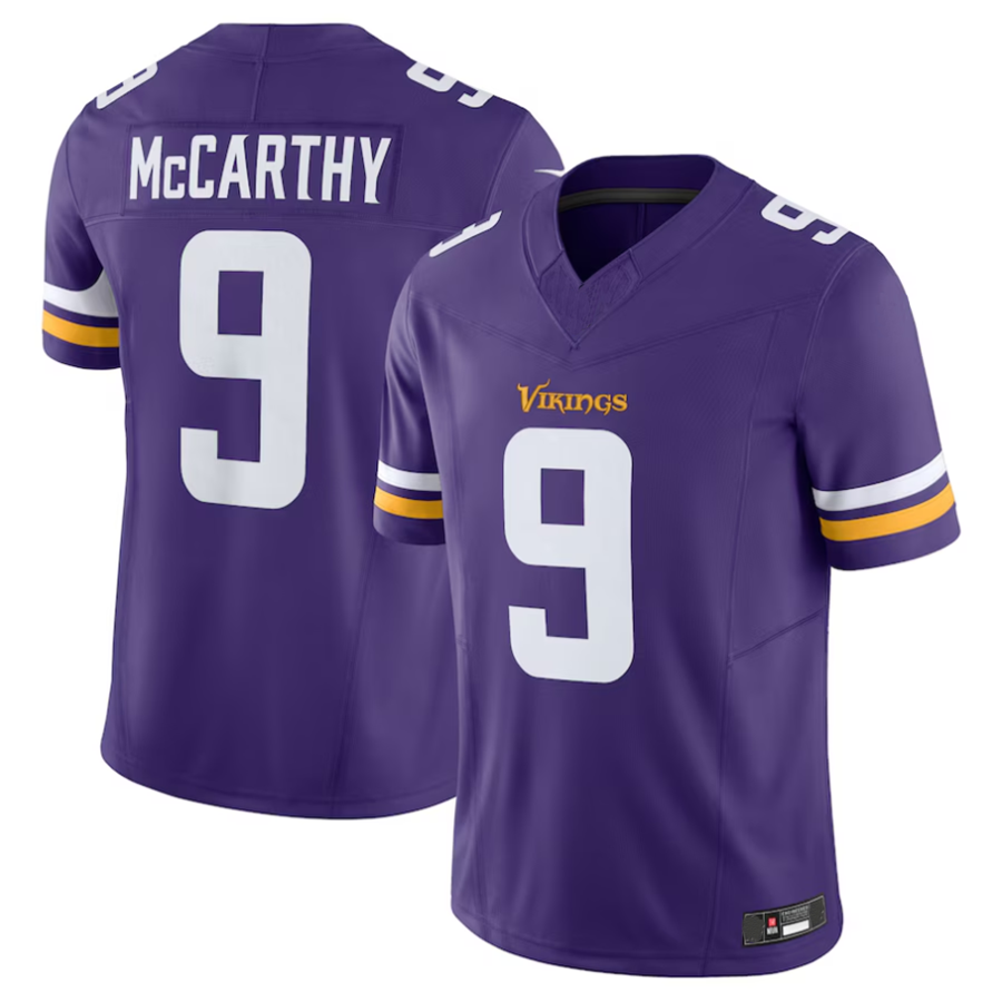 Kdoa #9 J.J. McCarthy Player MN.Vikings Purple Vapor F.U.S.E. Limited Stitched Jerseys