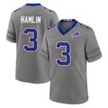 B.Bills #3 Damar Hamlin Player Gray Nickel City Home Game Kdoa Stitched Jerseys