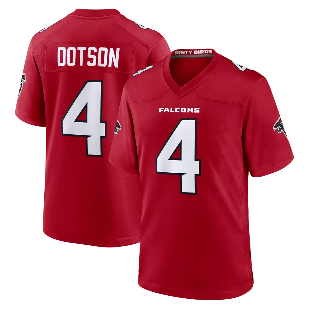 A.Falcons #4 Jahan Dotson Player Red Team Color Home Game Kdoa Stitched Jerseys