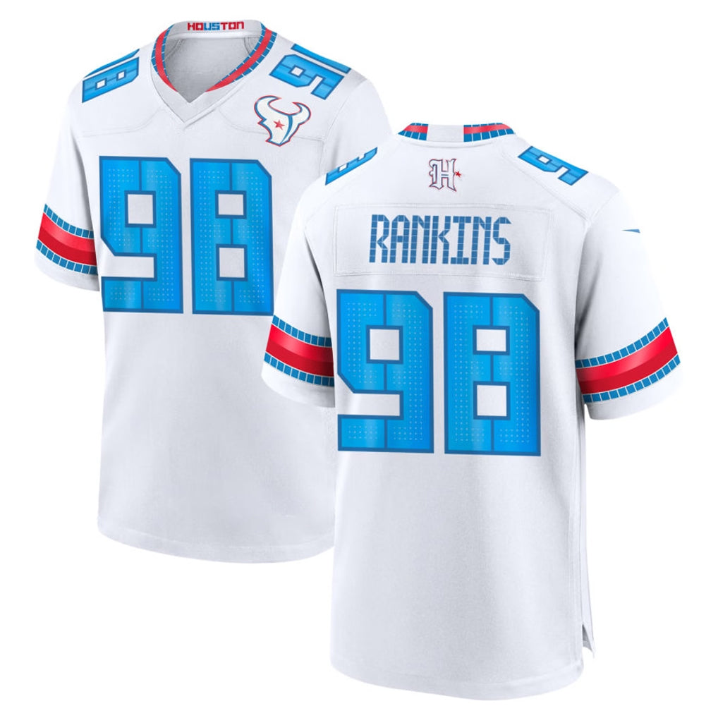 H.Texans #98 Sheldon Rankins Player Whtie 2026 Rivalries Vapor Home Game Kdoa Stitched jerseys