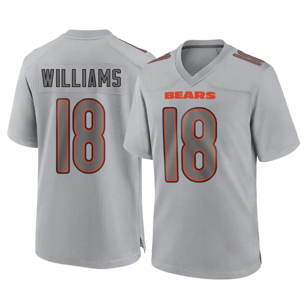C.Bears #18 Caleb Williams Player Gray Atmosphere Fashion Game Kdoa Stitched Jerseys