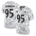 B.Ravens #95 Tavius Robinson Player Arctic Camo Salute to Service Limited Kdoa Stitched Jerseys