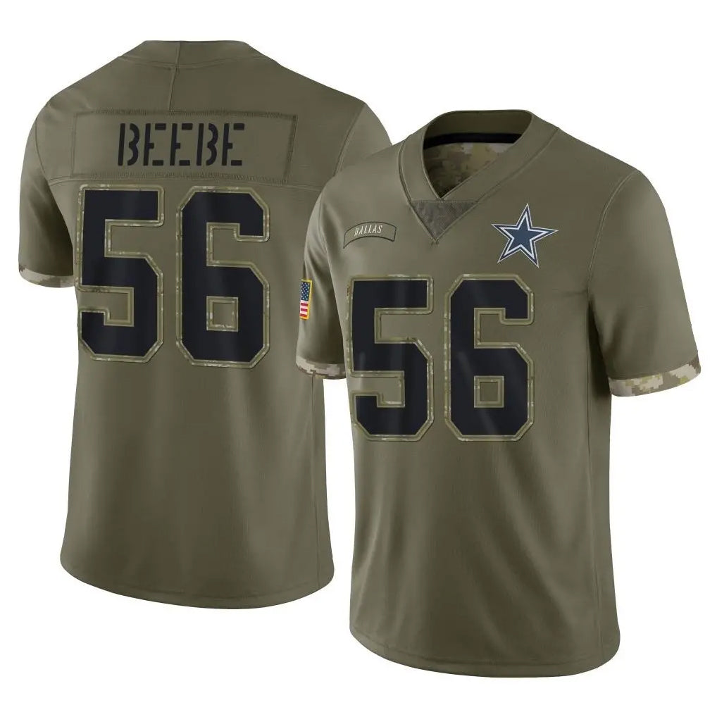 D.Cowboys #56 Cooper Beebe Player Olive Salute to Service Limited Game Xdoa Stitched Jerseys