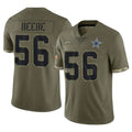 D.Cowboys #56 Cooper Beebe Player Olive Salute to Service Limited Game Xdoa Stitched Jerseys