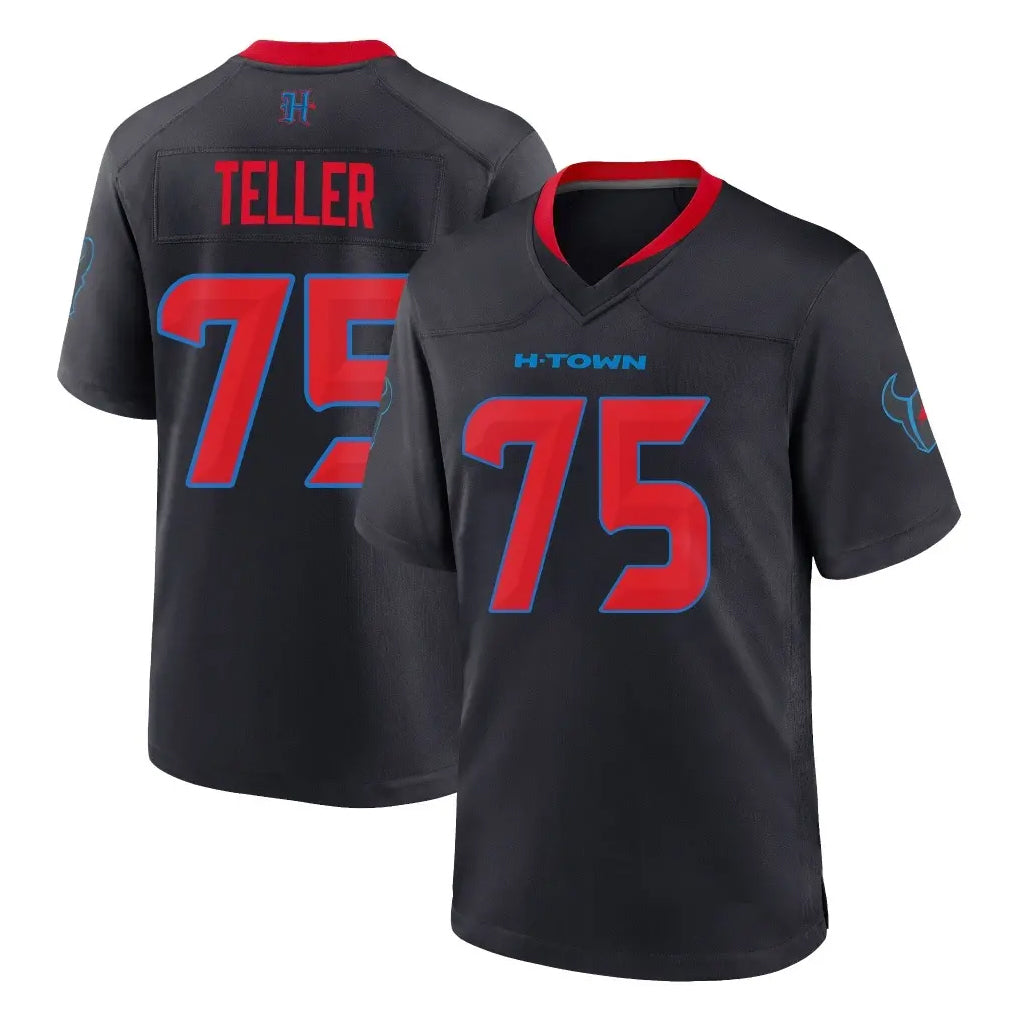 H.Texans #75 Wyatt Teller Player Navy 2nd Alternate Home Game Kdoa Stitched Jerseys