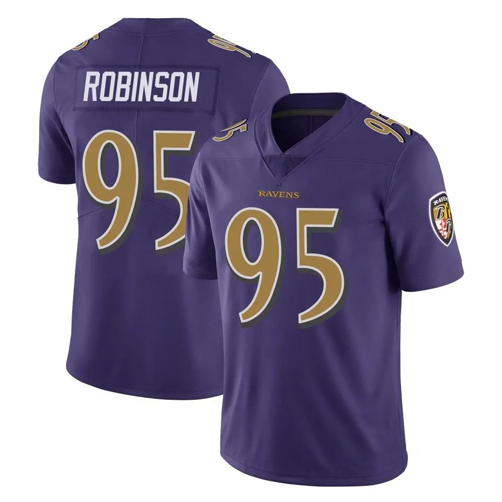 B.Ravens #95 Tavius Robinson Player Purple Color Rush Vapor Untouchable Limited Home Game Kdoa Stitched Jerseys