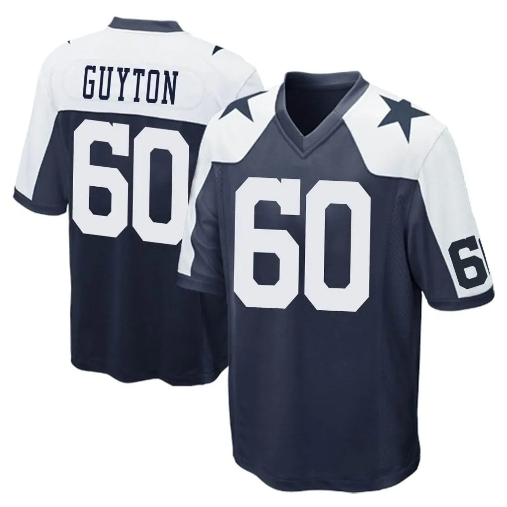 D.Cowboys #60 Tyler Guyton Player Navy-White Alternate Home Game Xdoa Stitched Jerseys