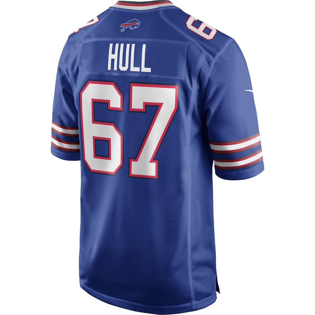 Kdoa B.Bills #67 Kent Hull Royal Game Retired Player Jersey