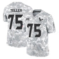 H.Texans #75 Wyatt Teller Player Arctic Camo Salute To Service Limited Game Kdoa Stitched Jerseys