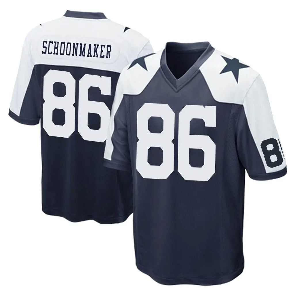 D.Cowboys #86 Luke Schoonmaker Player Navy-White Alternate Home Game Xdoa Stitched Jerseys