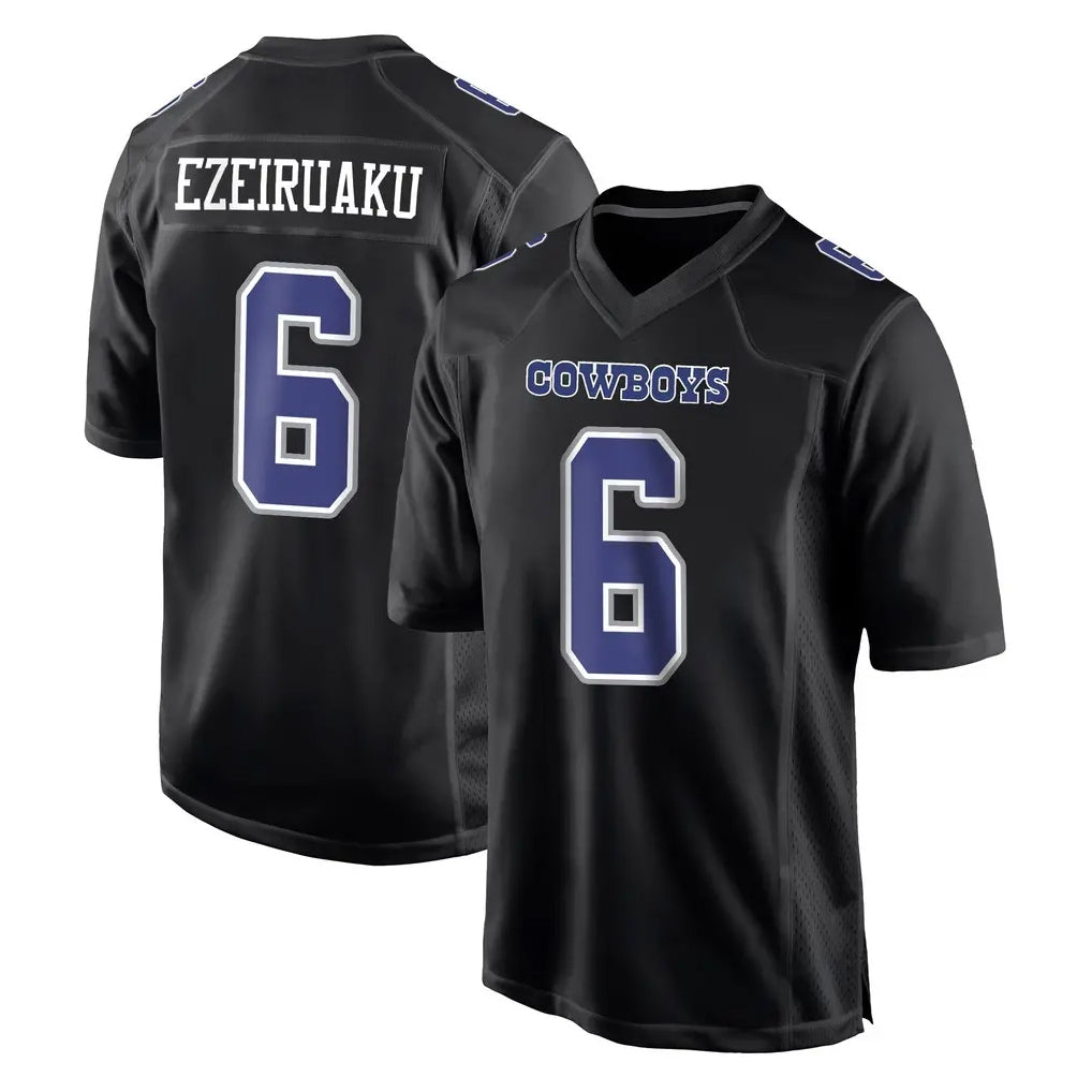 D.Cowboys #6 Donovan Ezeiruaku Player Carbon Black Fashion Home Game Xdoa Stitched Jerseys