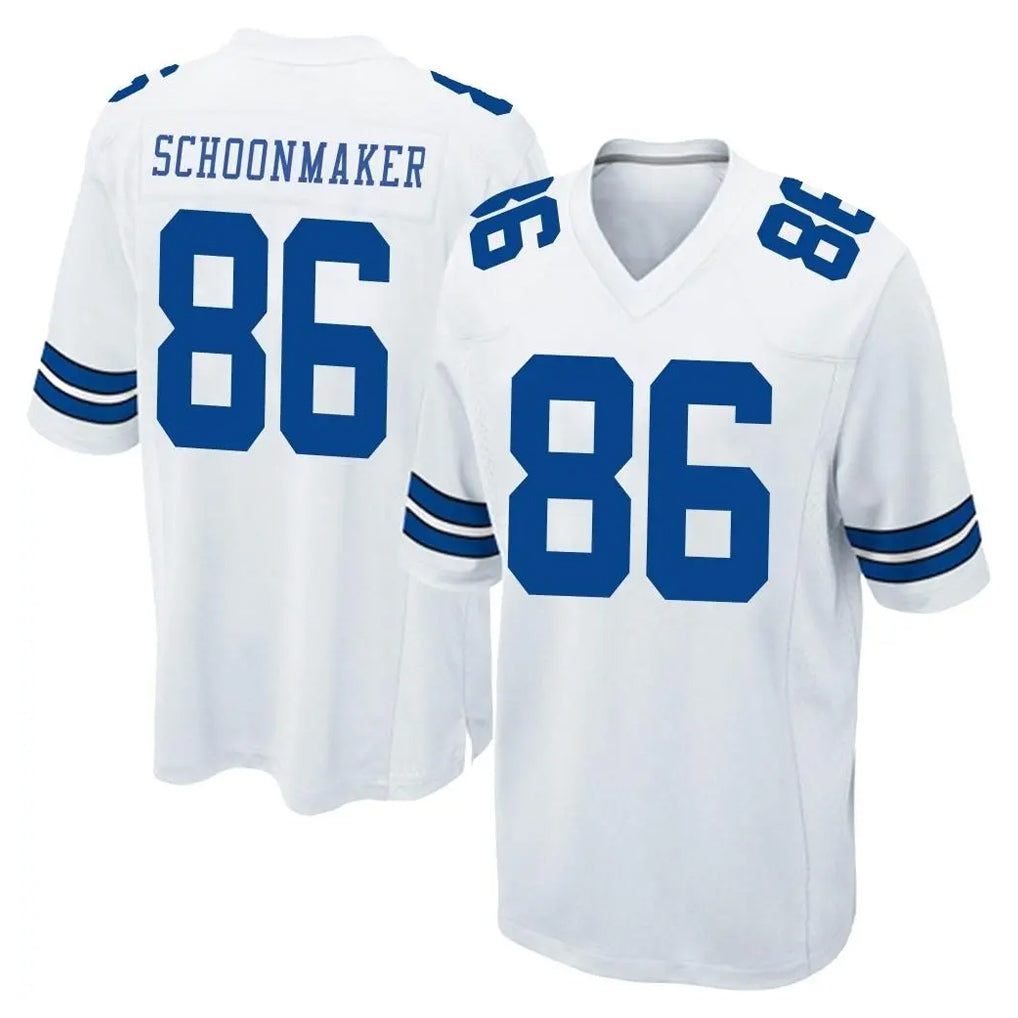 D.Cowboys #86 Luke Schoonmaker Player White Home Game Xdoa Stitched Jerseys