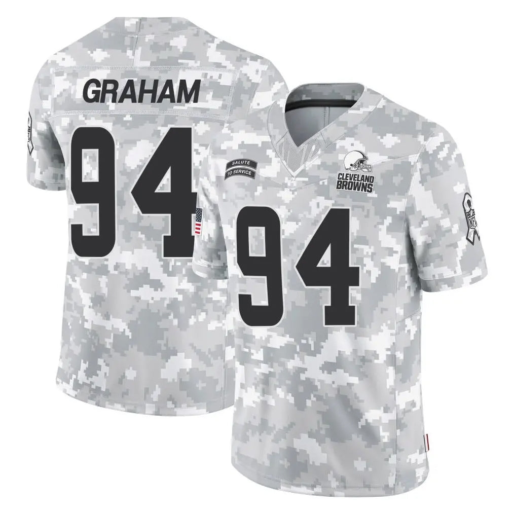 C.Browns #94 Mason Graham Player Arctic Camo Salute to Service Limited Home Game Kdoa Stitched Jerseys