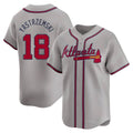Kdoa A.Braves #18 Mike Yastrzemski player Gray Limited Away Stitched Jerseys