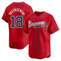 Kdoa A.Braves #18 Mike Yastrzemski player Red Limited Alternate Stitched Jerseys